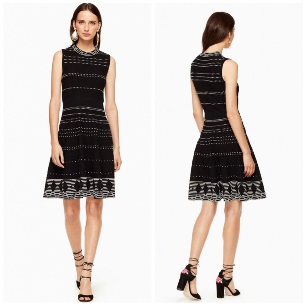 NWOT Kate Spade New York Textured Knit Fit and Flare Dress